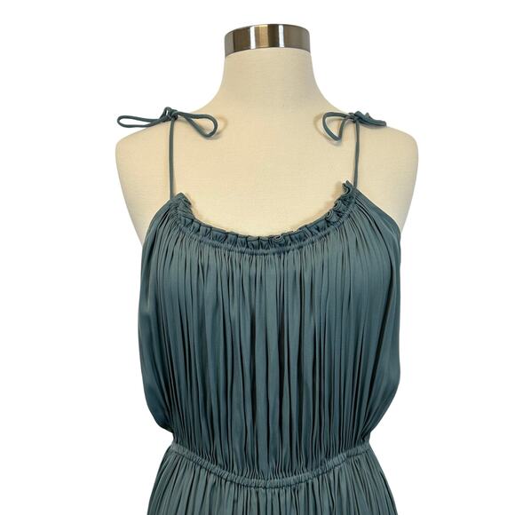 Modern Citizen Aileen Tie Shoulder Pleated Midi Dress Slate Blue Women’s Size S - Picture 6 of 13